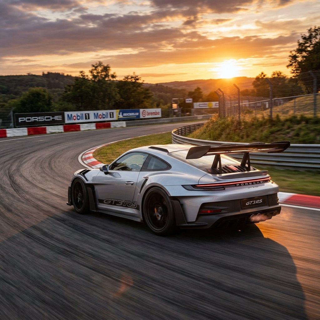 Porsche 911 GT3 RS on Race Track